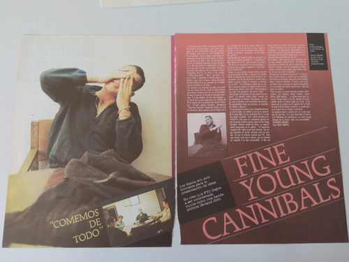 Fine Young Cannibals Lote Clippings Recortes Notas Original