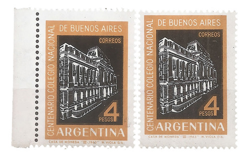 Argentina Gj 1249 Nacional Bs Aires Filig 667 Año 1963 Mint 