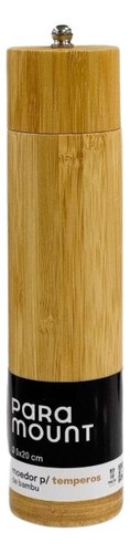 Moedor Sal Pimenta Temperos 100% Bambú Paramount 20 Cm