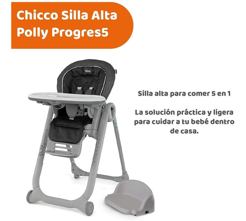 Imagen 2 de 9 de Chicco Silla Alta Primeras Comidas Bebé Polly Progres5 Relax