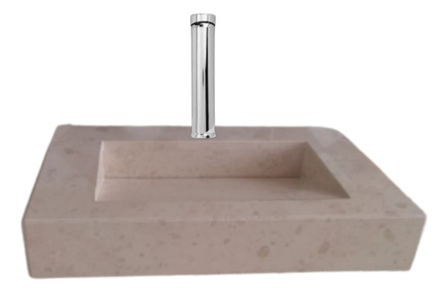 Lavabo Rampa Tipo Cascada Mármol Ivory Color Hueso 60 X 40