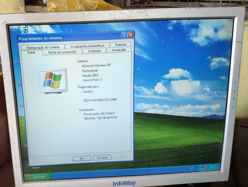 Dell Optiplex Gx100 Vintage Com Celerom 564 Mhz 192 Mb Sdram