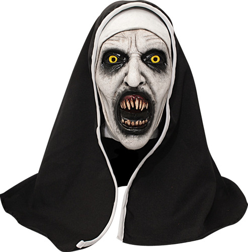 Máscara Látex De La Monja El Conjuro Deluxe Terror Halloween Color Negro