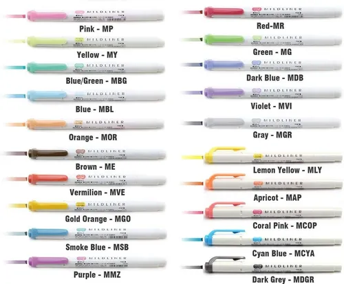Juego De Rotuladores Resaltador Zebra Mildliner, Juego De 20