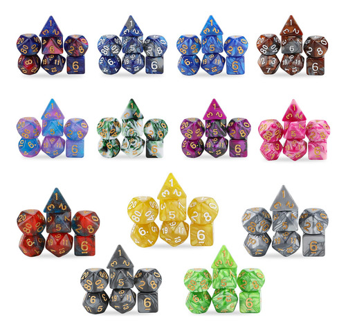 Juego De Dados Poliedricos 25 Piezas Para Dnd Y Rpg