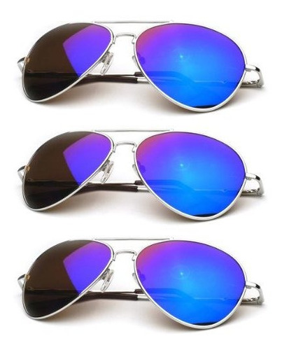 Gafas Aviador Premium Con Lentes Espejadas Full Mirror.