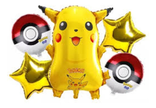 Set De 30 Globos Picachu De Pokemon Adorno De Fiesta Kit