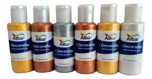 Set Pintura Acrílica 60ml Alba Perlados Pack