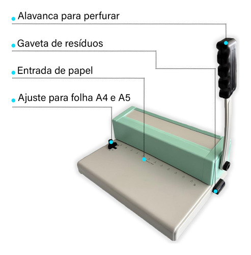 Encadernadora De Disco Furo Cogumelo Discmatic Fabix