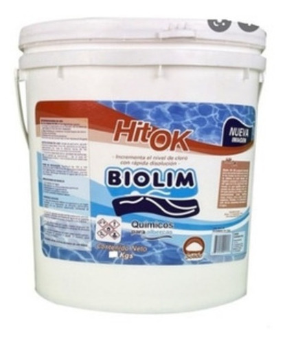 Biolim Hit Ok Super Cloracion Granulado Para Alberca 25 Kg 