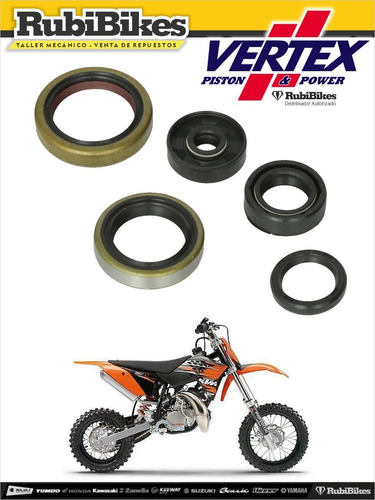 Set Retenes Completo Para Ktm 50sx 2009 - 2012. Vertex Italy