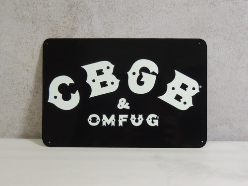 Chapa Club Cbgb Omfug Los Ramones - 20x30 Cm - Cartel Nyc