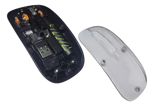 Mouse Inalámbrico Transparente Conector Usb / Bluetooth