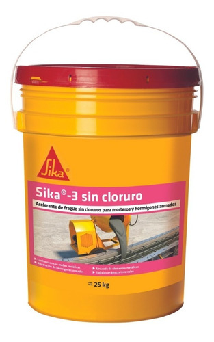 Sika 3 Sin Cloruro Acelerante De Frague Para Hormigón 25 Kg