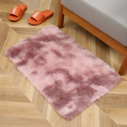 Tapete Decorativo 60x40cm Baño Recámara Sala Felpaultrasuave Ancho 40 Cm Color Lavanda Diseño De La Tela Geométrica Largo 60 Cm