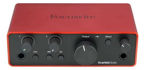 Interface De Áudio Usb Focusrite Scarlett Solo 4ª Geração