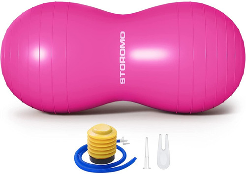 Pelota Cacahuate Pelota De Yoga Rosa 80x40 Cm Incluye Bomba