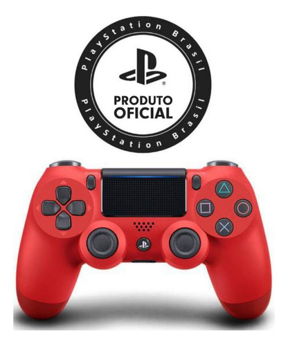 Controle Sony Ps4 Dualshock 4 Vermelho Magma Red Sem Fio