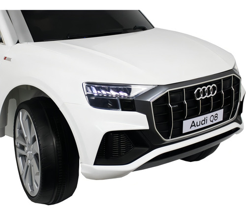 Coche con batería para niños Audi Q8 6v Evolux Bivolt, color blanco