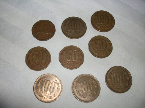 Moneda Lote Antiguo Coleccion/chile Descontinuado 81al84