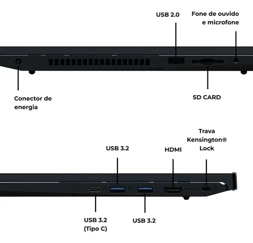 Notebook Positivo Vision R15 Lumina Bar, Amd Ryzen 7 32gb 512gb, Tela 15 Polegadas Full Hd Antirreflexo, Linux - Preto
