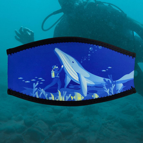 Máscara De Buceo, Cubierta De Correa, Equipo De Azul Oscuro