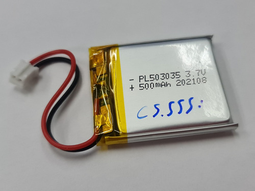 Bateria 3.7v 500mah Litio Lipo 3.8 Cm X  3 Cm, Grosor 5mm