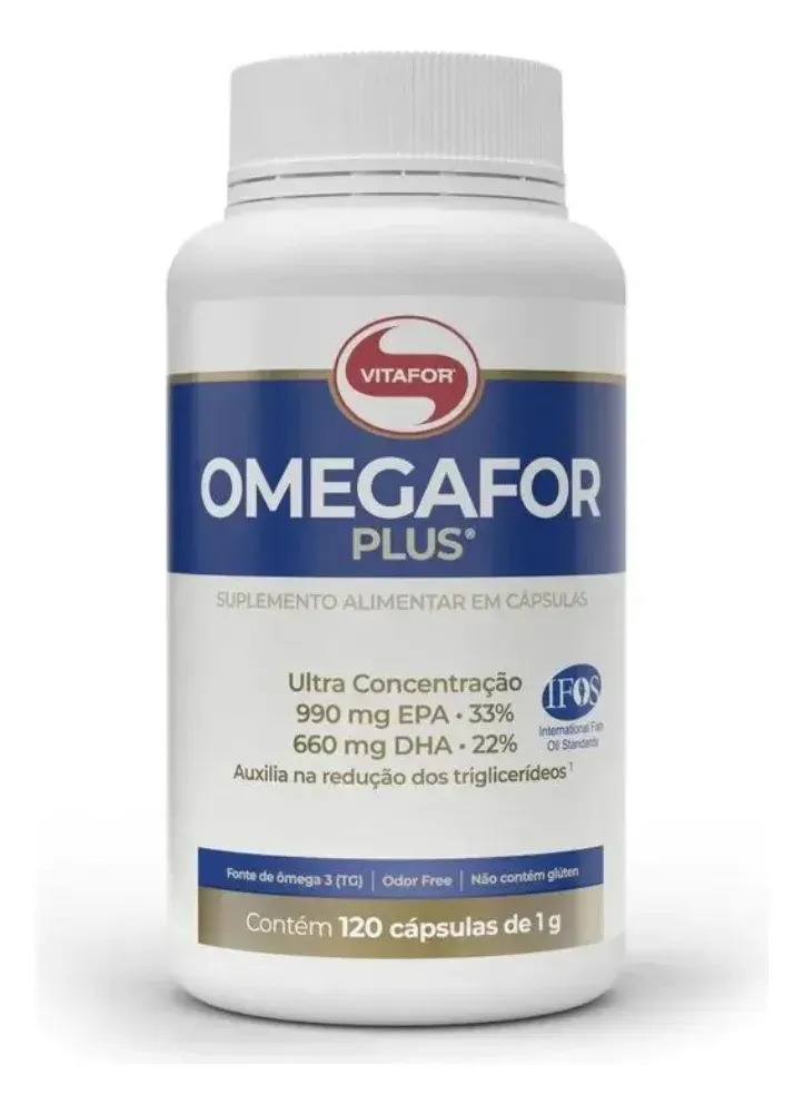 Suplemento Ômega 3 Vitafor Omegafor Plus 120 Cápsulas Sem Sabor