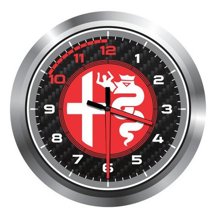 Reloj De Pared Fierrero Pvc 30cm Diametro 037 - Alfa Romeo