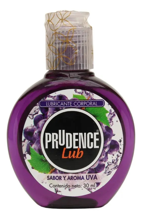 Lubricante Comestible Base Agua Con Sabor Prudence Lub 30 Ml Sabor Uva