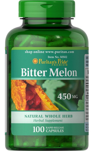 Puritan's Pride Melón Amargo 450 Mg-100 Cápsulas