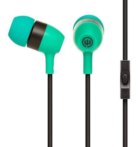 Audifonos Wicked Drive 600cc Con Micrófono In Ear Color Verde Azulado