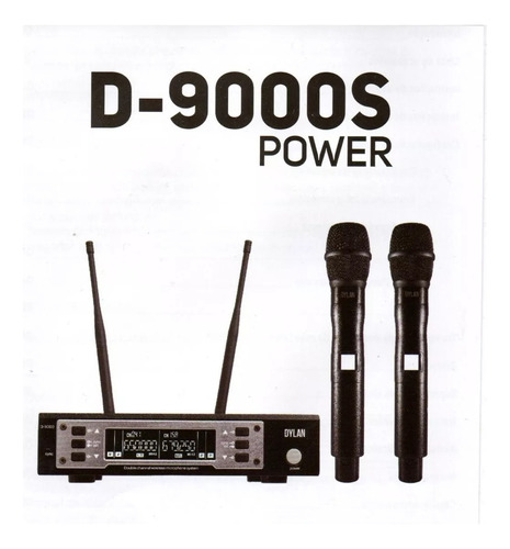 Microfone Dylan D-9000 S Power Sem Fio Duplo Com Usb-c Cor Preto