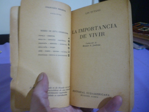 La Importancia De Vivir - Lin Yutang (Usado)
