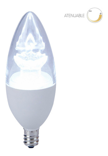 Focos Led Vintage Tipo Vela E12 6w 6500k Atenuable Tecnolite