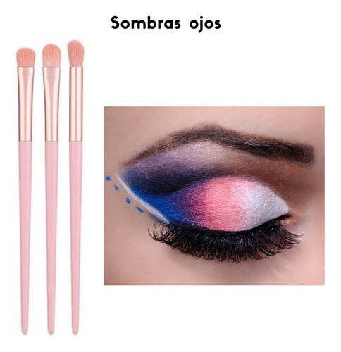 Sjx Set Brochas Maquillaje Profesional Suave Pincel Ojos