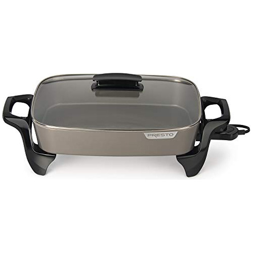 , Grey Ceramic 06856' Electric Skillet, 16'