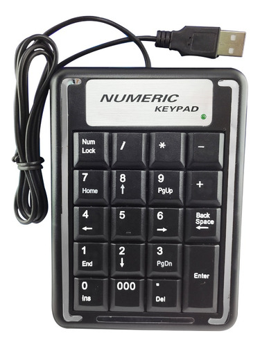 Teclado Numerico Delgado Keypad Usb 19 Teclas Para Portatil