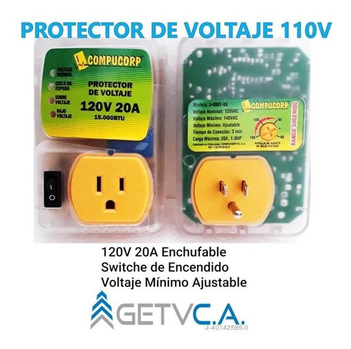 Protector De Voltaje Enchufe 110v 20a Nevera, A/a, Tv, Pc