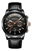 Comprar Crrju Relojes De Cuero Negro Informales De Moda Para Relojes