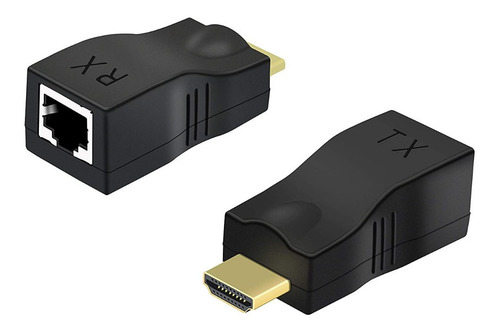 Imagem 3 de 5 de Conversor Hdmi Para Rj45 Cabo Rede Unico Adaptador 30 Metros