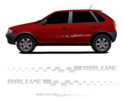 Adesivo Jogo Faixa Rallye Gol G4 06/08 Prata