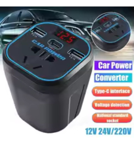 Inversor Carro 12v P/ Tomada 110/220v Conversor Usb O Melhor