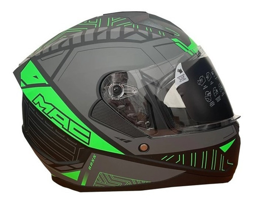 Casco Moto Integral Mac Bass Arcade Visor Simple