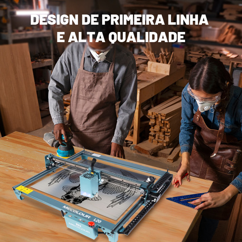 Maquina Gravadora Laser Corte Cnc 96w 40x40cm Impressora Mecolour L20 110v/220v Wifi