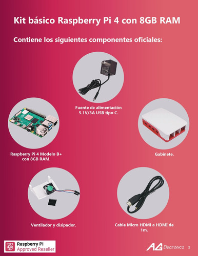 Raspberry Pi 4 8gb Case Ventilador Hdmi Pi 4 B Kit