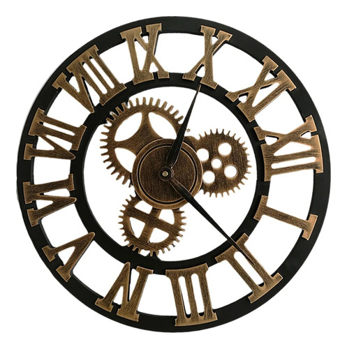 Reloj De Pared Industrial Gear, Decorativo, Retro, De Mdl, I