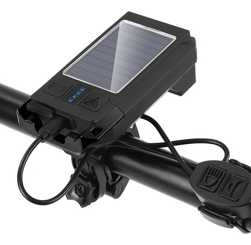 Faro De Bicicleta, Linterna Recargable, Faro Solar Usb