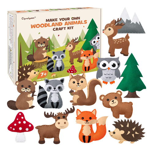 Ciyvolyeen Woodland Animals Craft Kit Forest Criaturas Diy C