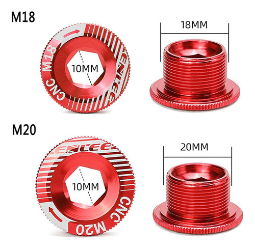 3 Cycling M18 Crank Arm Fixing Chainwheel Crankset Red